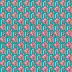 Art Deco Seamless Pattern - Repeating pattern design with art deco motif in vintage colors
