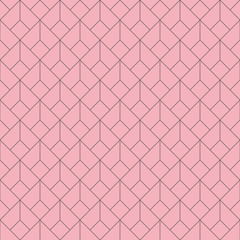 Art Deco Seamless Pattern - Repeating pattern design with art deco motif in vintage colors