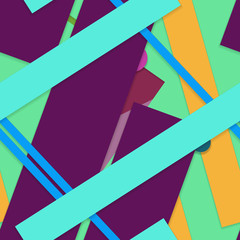 Flat material design - Creative vector trend seamless