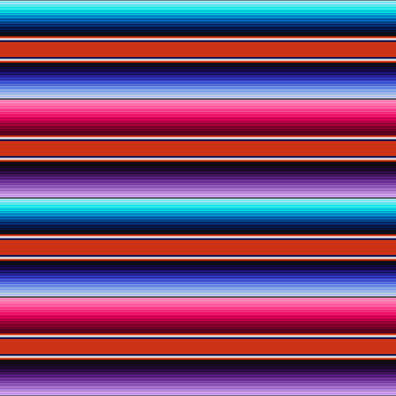Serape Seamless Pattern - Colorful Mexican fabric repeating pattern design