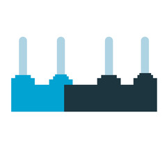 factory flat illustration on white