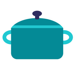 pot flat illustration on white