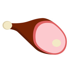 meat flat illustration on white