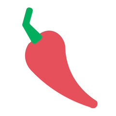 pepper flat illustration on white