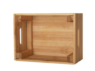 Wooden crate on white background. Shipping container