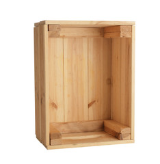Wooden crate on white background. Shipping container