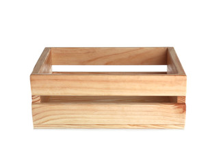 Wooden crate on white background. Shipping container