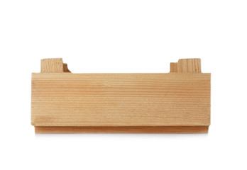 Wooden crate on white background. Shipping container