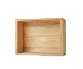 Wooden crate on white background. Shipping container