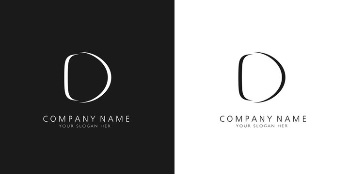 d logo letter design	
