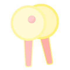 pingpong flat illustration on white