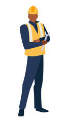industrial worker black avatar character