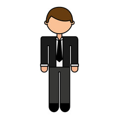 businessman character isolated icon