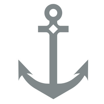 anchor flat illustration on white