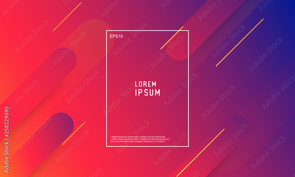 Aufkleber abstract minimal geometric background. modern vector design illustration. trendy gradient shapes com