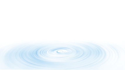 water drop ripple surface on isolated white background.