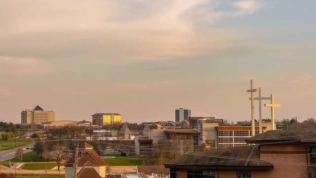 Sunset over Rogers Skyline in North West Arkansas