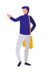 young boy student modeling