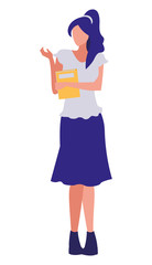 young girl student modeling