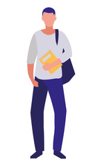 young boy student modeling