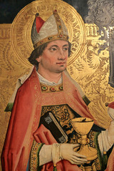 Maître des médaillons de Cobourg. Musée de l'Oeuvre Notre-Dame de Strasbourg. / Master medallions Cobourg (Masters drapery studies). St. Conrad of Constance donor Conrad of Duntzenheim. 