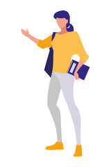 young girl student modeling