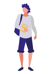 young boy student modeling