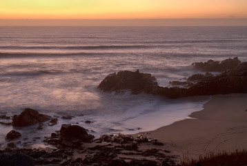 Beach of castro São paio at Labruge, Portugal