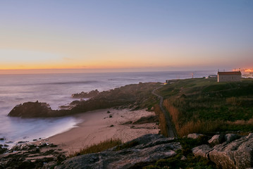 Beach of castro São paio at Labruge, Portugal