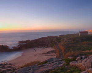 Beach of castro São paio at Labruge, Portugal