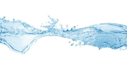 water splash isolated on white background,beautiful splashes a clean water
