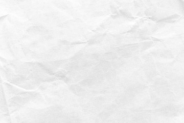 White crumpled paper texture background. Close-up.