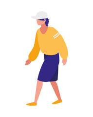 young man with pose of modeling