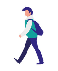 young man with pose of modeling