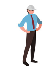 elegant engineer with helmet