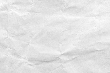 White crumpled paper texture background. Close-up.