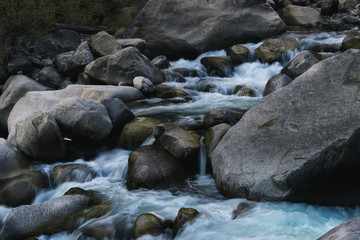 Foggy water landscape