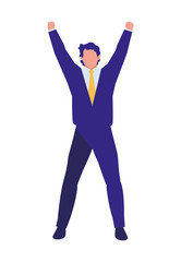 elegant businessman celebrating character