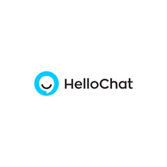 hello chat app logo design © bagus