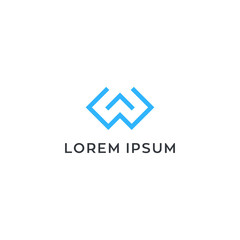 WA monogram logo design