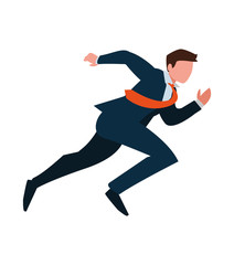 elegant businessman running avatar character