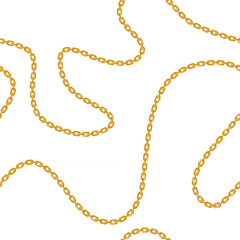 Baroque golden chain background.Seamless pattern. seamless pattern with chains. Vector patch for print, fabric, scarf