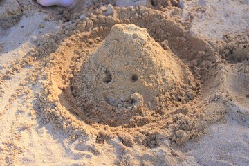 smiling sand castle