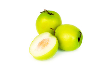 Thai monkey apple on white background.With Clipping Path.