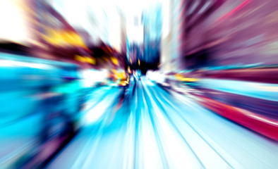 Abstract image of night traffic light trails in the city
