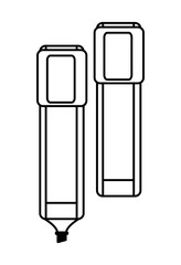 highlighters colors isolated icons