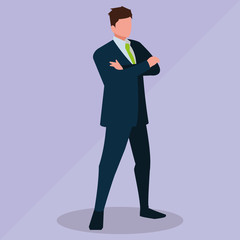 elegant businessman avatar character