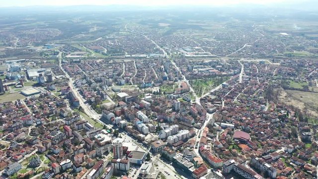 Down to city center buildings