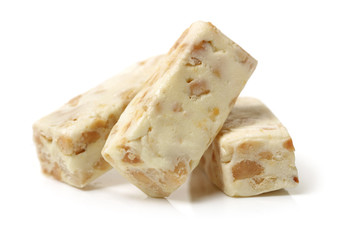 nougat on white background