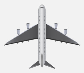  Four Engine Passenger Airplane Vector